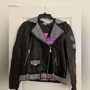 Dolls Kill Bratz Collab Rhinestone Leather Jacket